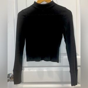 Long Sleeve Turtle-Neck Crop-Top